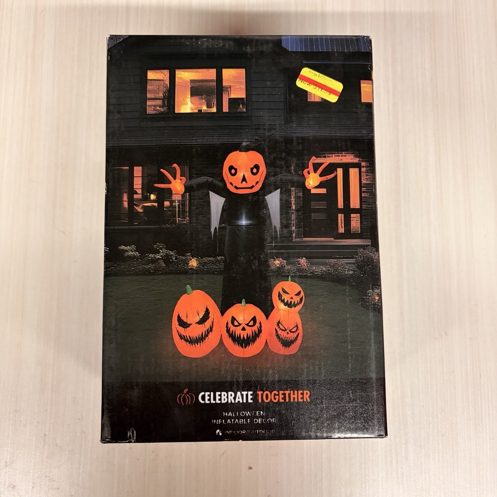 Celebrate Together 8 Ft Pumpkinhead Halloween Inflatable LED Yard Decor Kohl's